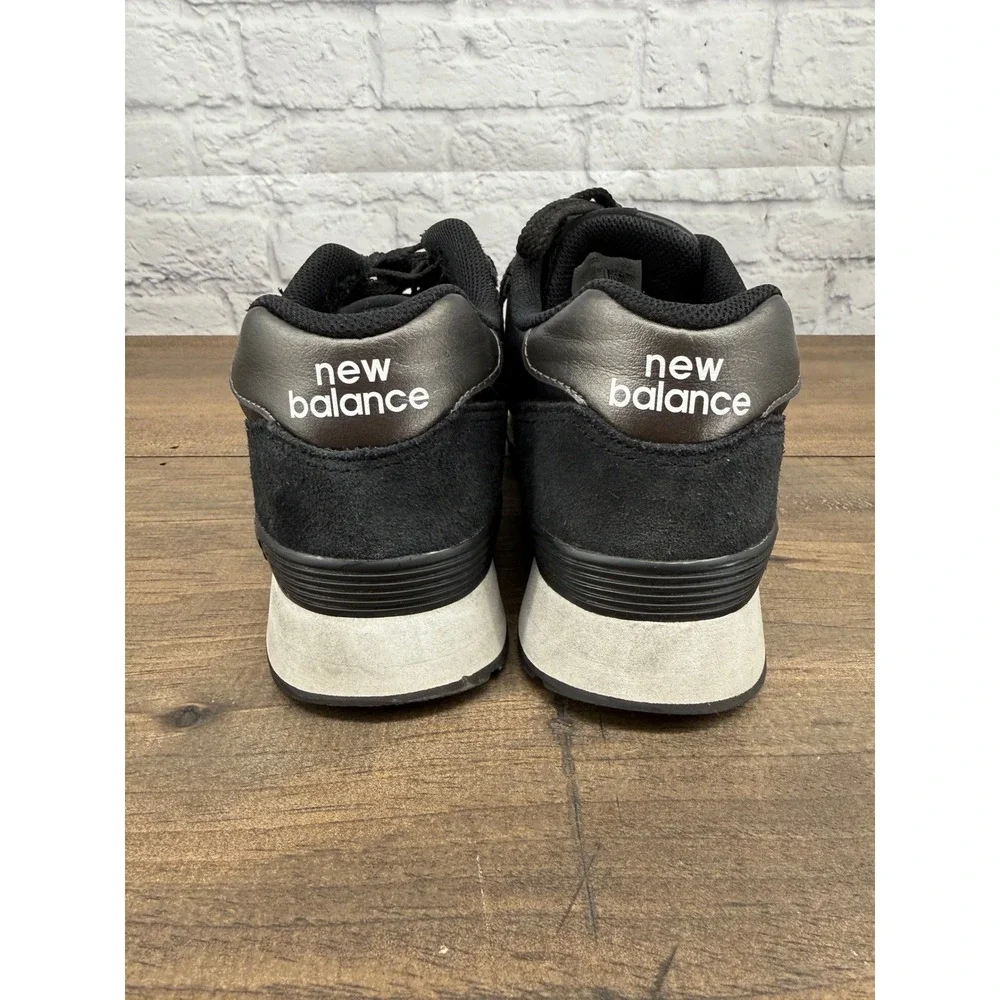 New Balance 515 Sneakers Womens 8.5 Black Leather Suede Retro Casual Shoes